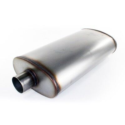 Mach Force-Xp 409 Stainless Steel Muffler (3 Inch ID Center/Center x 5 Inch Dia. x 11 Inch L - Round Body) aFe Power