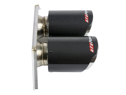 Mach Force-Xp 4 Inch Carbon Fiber OE Replacement Exhaust Tips Porsche 911 GT3 14-19 H6-3.8L/4.0L aFe Power