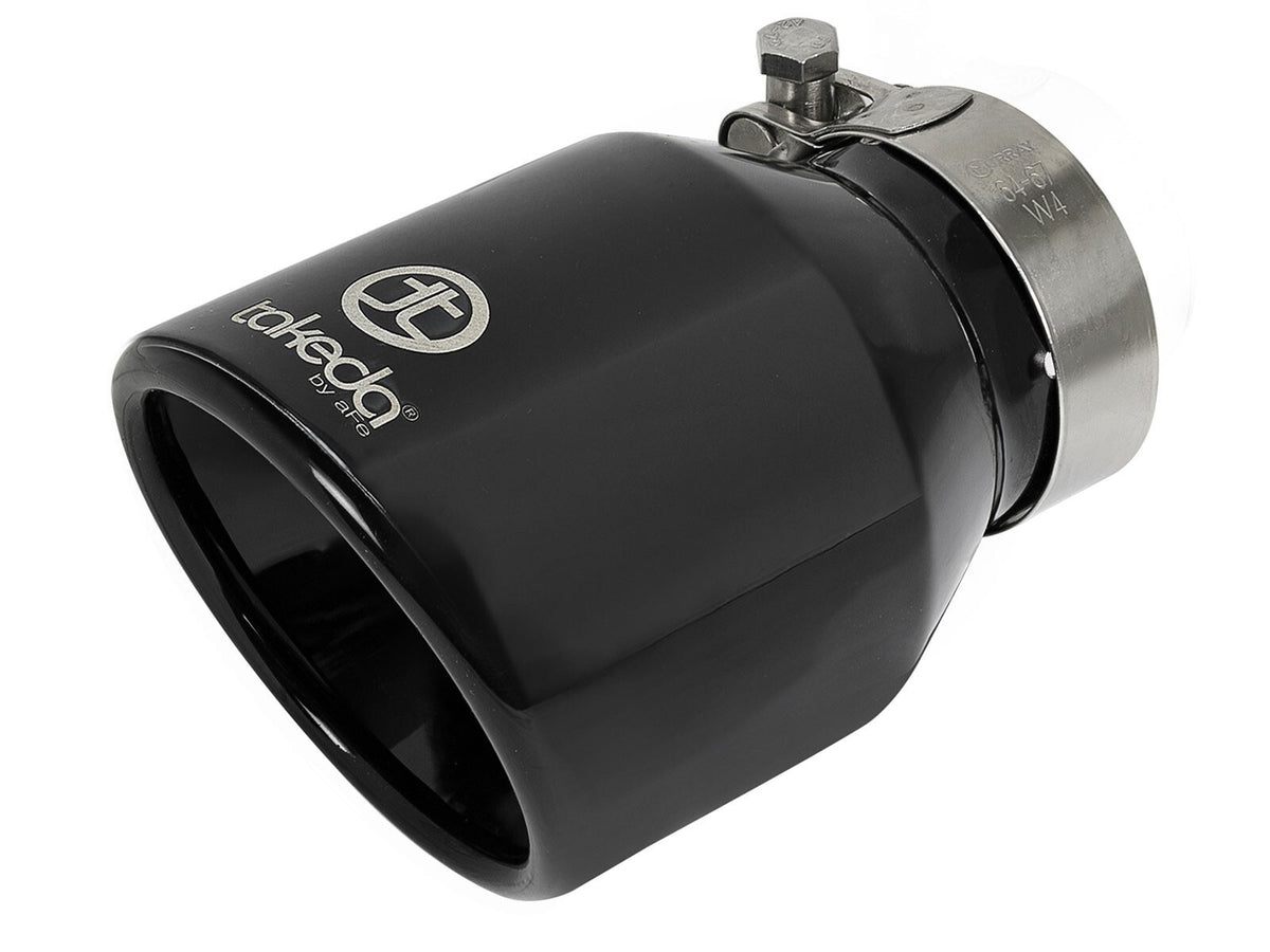 Takeda 304 Stainless Steel Clamp-on Exhaust Tip 2-1/2 Inch Inlet x 4 Inch Outlet aFe Power