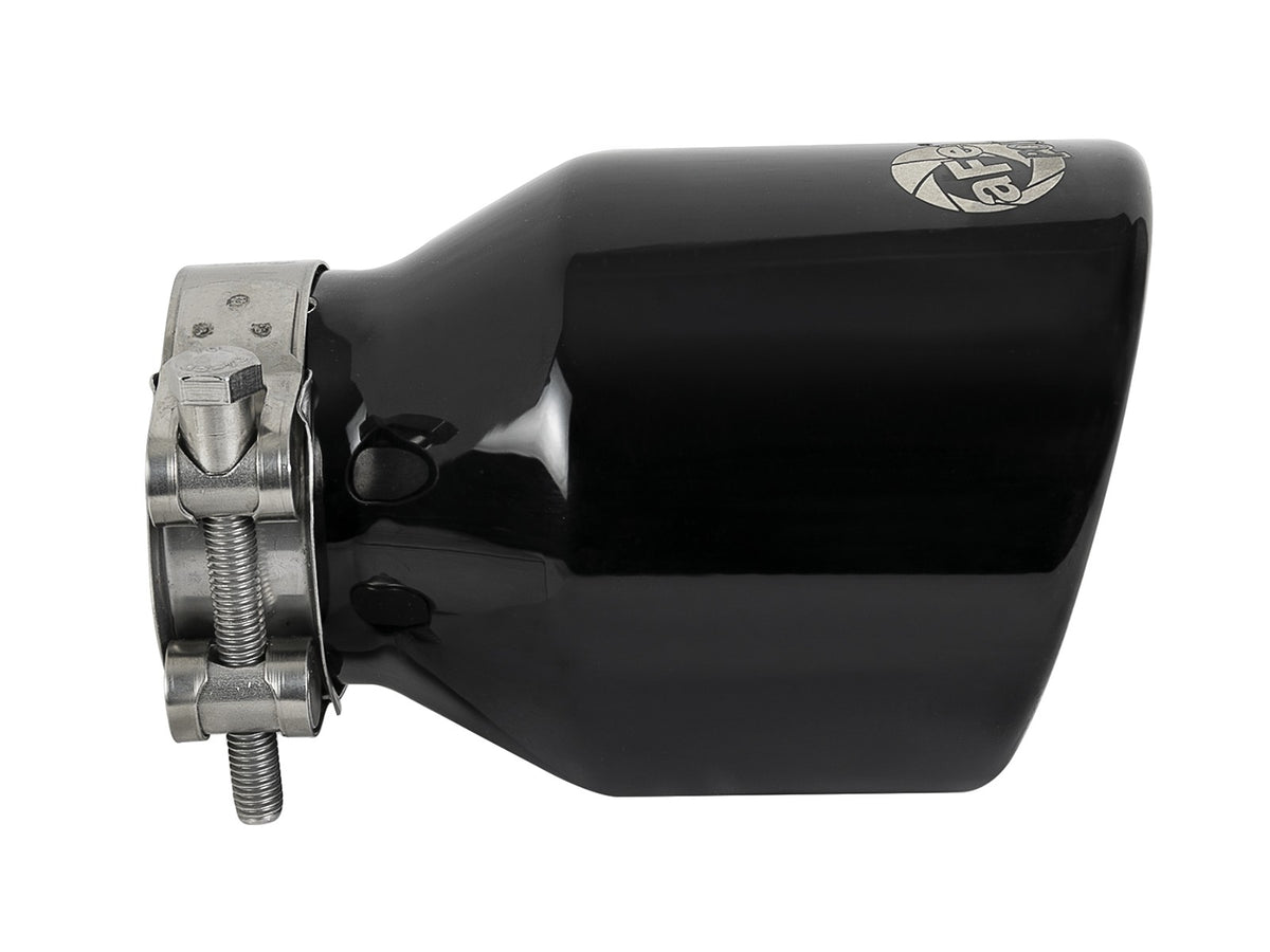 Mach Force-Xp 409 Stainless Steel Clamp-on Exhaust Tip Black 2-1/2 Inch Inlet x 4 Inch Outlet x 6 Inch L aFe Power