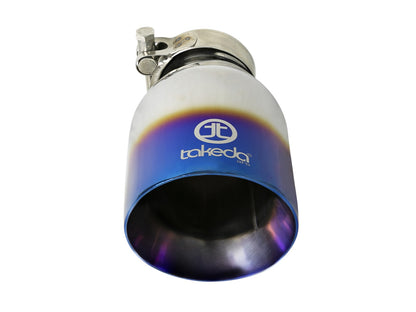 Takeda 304 Stainless Steel Clamp-on Exhaust Tip 2-1/2 Inch Inlet x 4 Inch Outlet aFe Power
