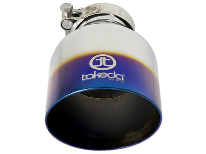 Takeda 304 Stainless Steel Clamp-on Exhaust Tip 2-1/2 Inch Inlet x 4 Inch Outlet aFe Power