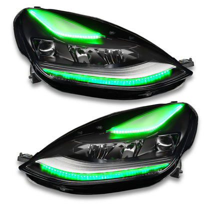 Oracle 2021+ Tesla Model 3 Dynamic ColorSHIFT Headlight DRL Upgrade Kit