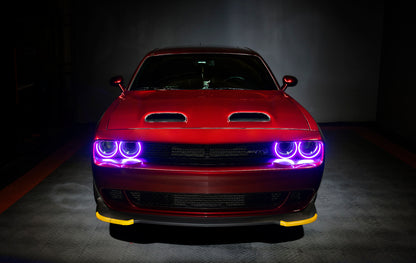 Oracle Dodge Challenger 15-21 LED Waterproof Halo Kit - ColorSHIFT w/ Simple Controller