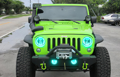 Oracle Jeep Wrangler 07-17 Halo Kit - ColorSHIFT w/ Simple Controller