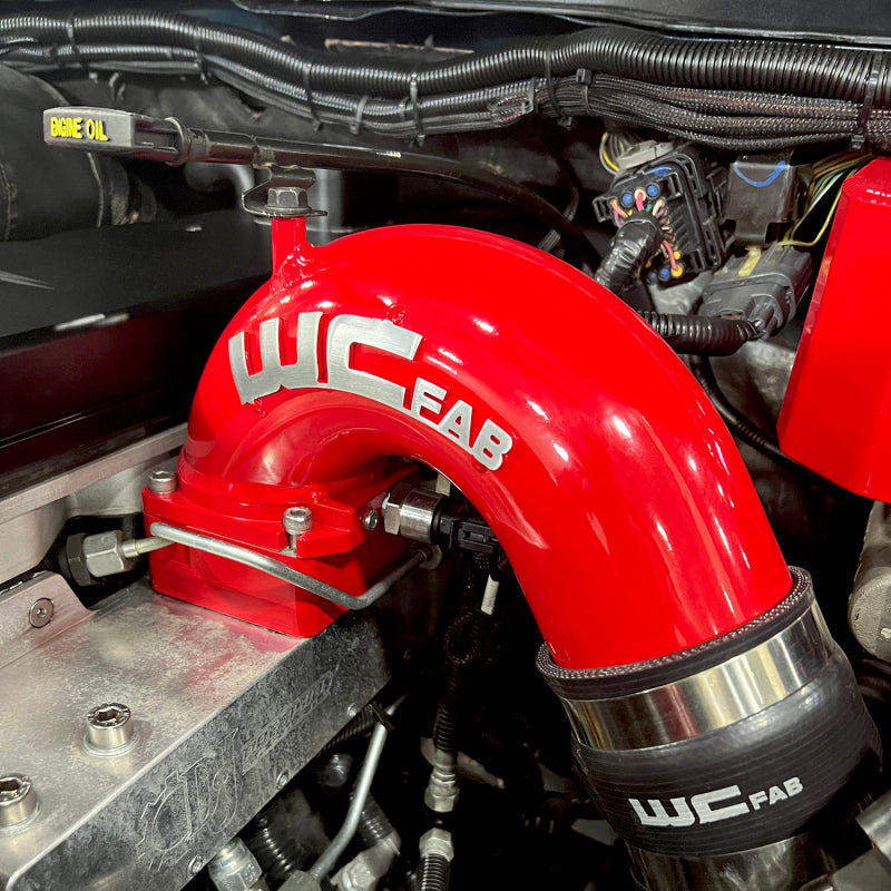 Wehrli 03-07 Cummins 5.9L D/S 3.5in. Intake Horn IC Pipe - Bengal Red