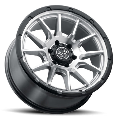 ICON Alloys Cajon 20x9 / 6x135 / 16mm / 5.625in BS Silver Machined Wheel w/ GB Lip