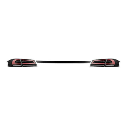 AlphaRex 12-21 Tesla Model S LUXX-Series LED Tail Lights - Black/Red (US Models Only)