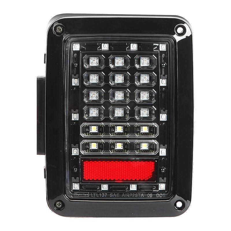 LED Tail Lights Rear Brake Turn Signal Reverse Lamp for Jeep Wrangler JK 2007-2017(American Version)
