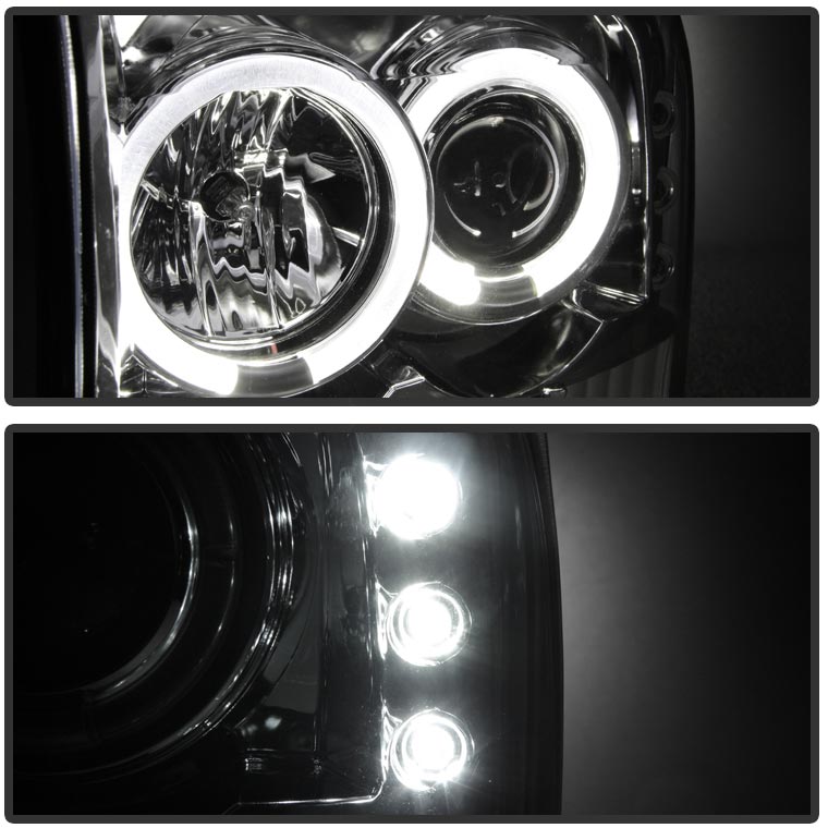 Spyder Chrome 1-PC. Projector Headlights W/ LED HALO - 6.0/7.3 - view 5