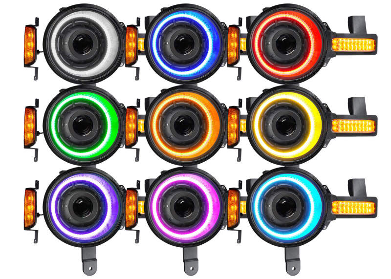 Oracle 2021+ Ford Bronco Oculus Bi-LED Projector Headlights - ColorSHIFT LED
