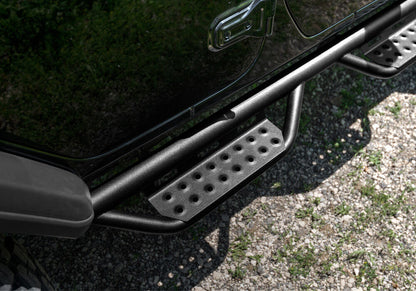 Nerf Step RS Bar Full Length (2 Steps per Side) 2007-2018 Jeep Wrangler JK 4-Door Textured Black NFab