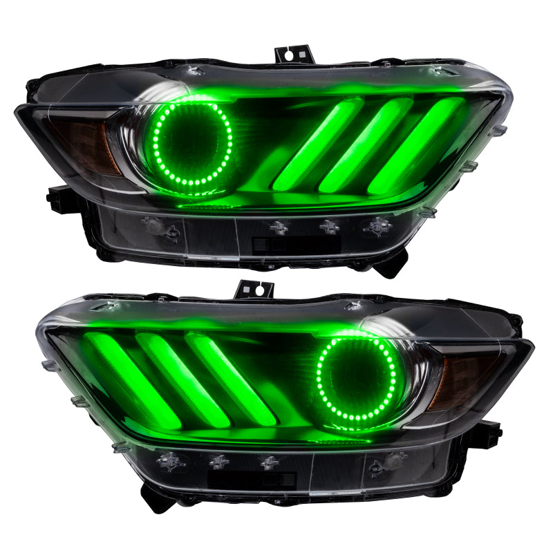Oracle 15-17 Ford Mustang V6/GT/Shelby DRL w/ Halo Kit - ColorSHIFT w/o Controller