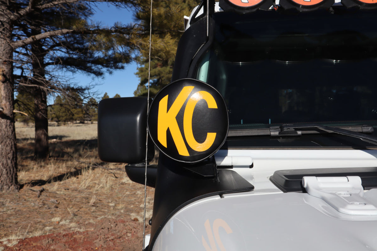 Cover 6 Inch KC Vinyl Black Yellow Pair KC HiLiTES