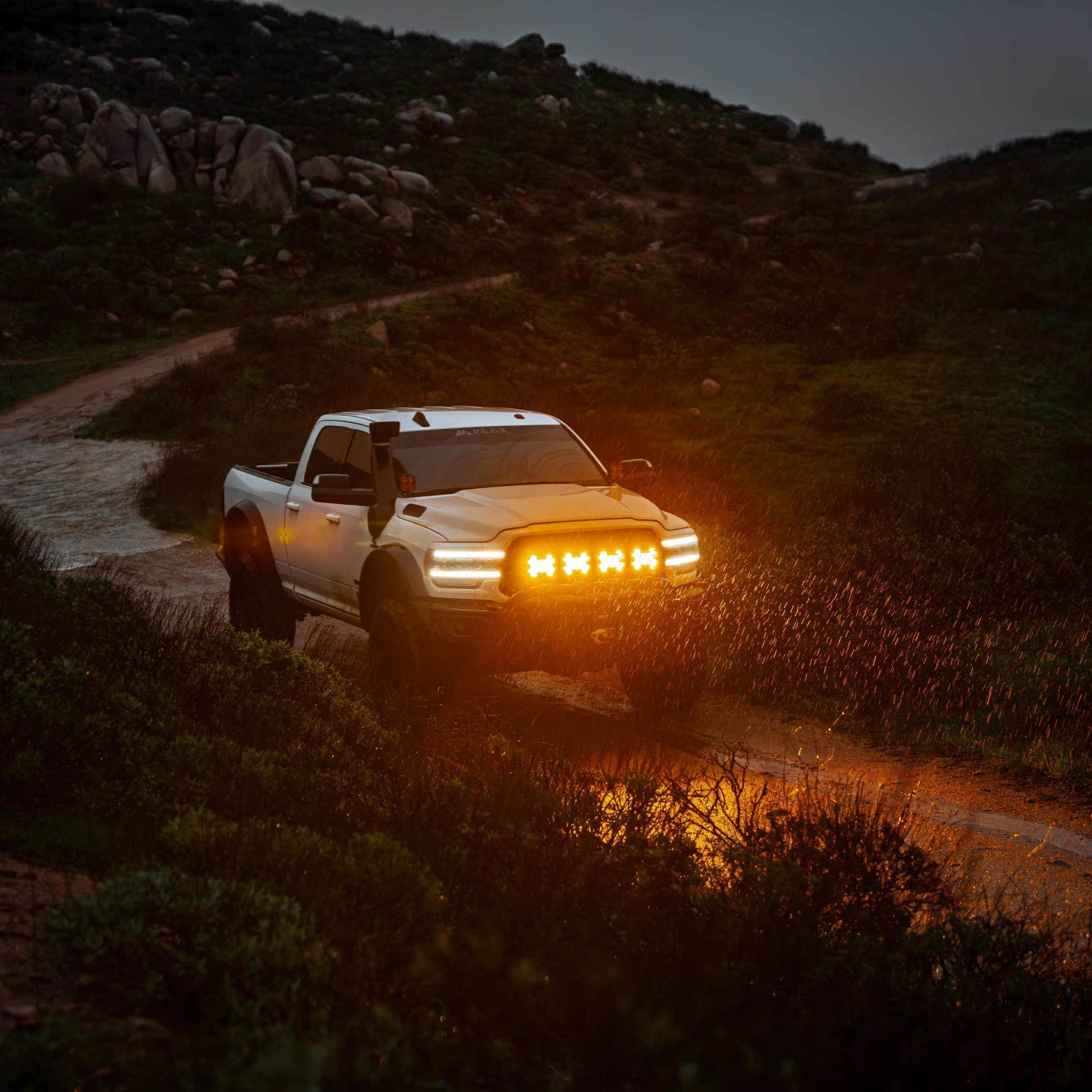 SlimLite 8 Inch LED Light Shield Amber KC HiLiTES