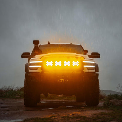 SlimLite 8 Inch LED Light Shield Amber KC HiLiTES