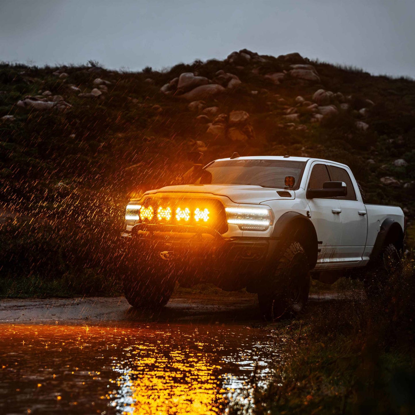 SlimLite 8 Inch LED Light Shield Amber KC HiLiTES