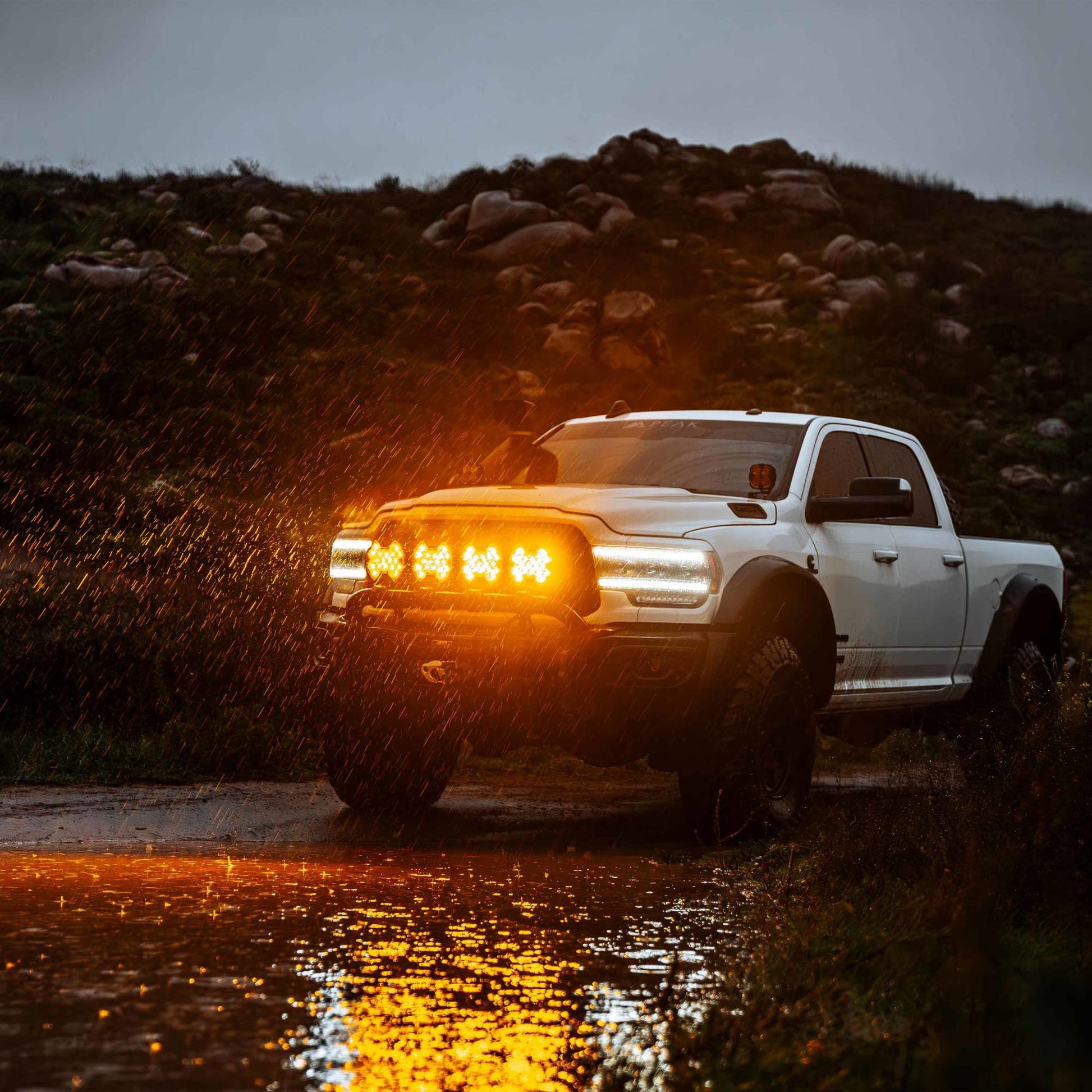 SlimLite 8 Inch LED Light Shield Amber KC HiLiTES