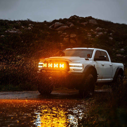 SlimLite 8 Inch LED Light Shield Amber KC HiLiTES