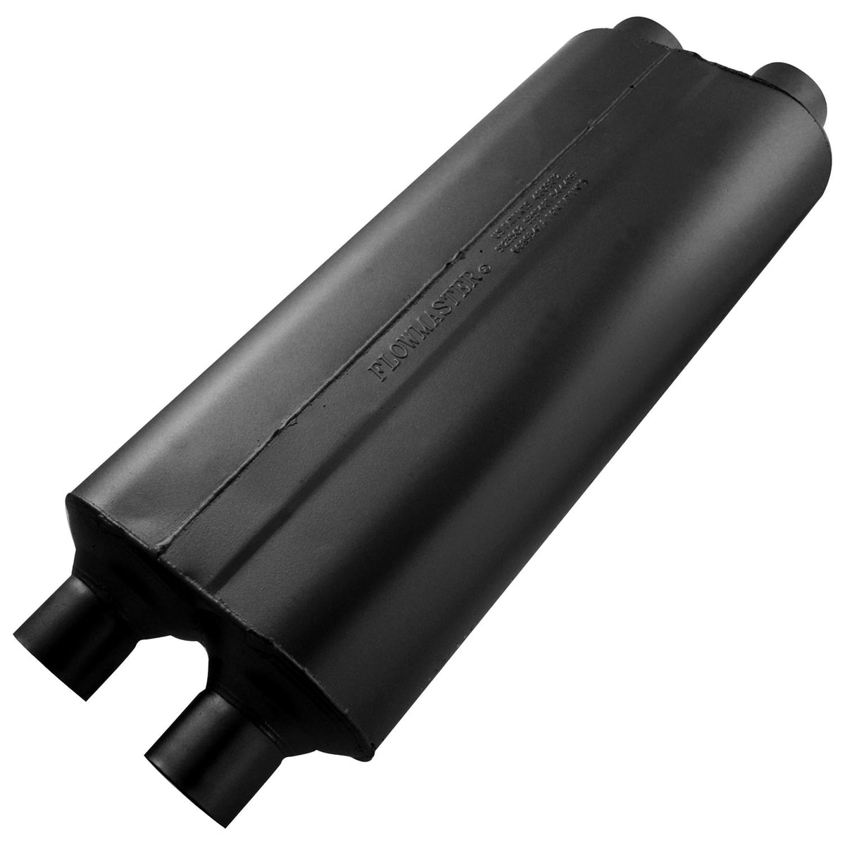 70 Series Chambered Muffler 70 Series 2.25 Dual In 2.25 Dual Out Mild Sound Flowmaster