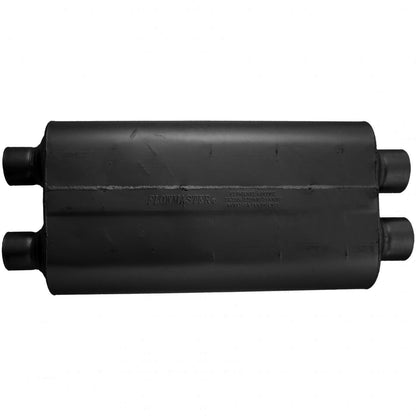 70 Series Chambered Muffler 70 Series 2.25 Dual In 2.25 Dual Out Mild Sound Flowmaster