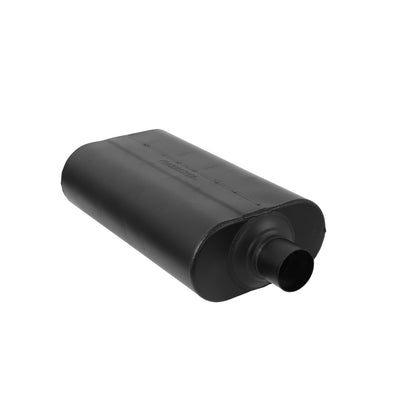 Super 50 Series Chambered Muffler Super 50 2.50 Offset In 2.50 Center Out Mild Sound Flowmaster