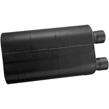 80 Series Chambered Muffler 80 Series Crossflow 2.50 Offset In 2.50 Same Side Out Aggressive Sound Flowmaster