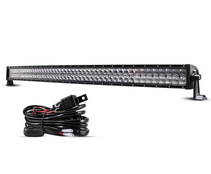 22 Inch-52 Inch 5D Series Straight/Curved Combo Beam Double Row LED Light Bar for Chevy Tahoe