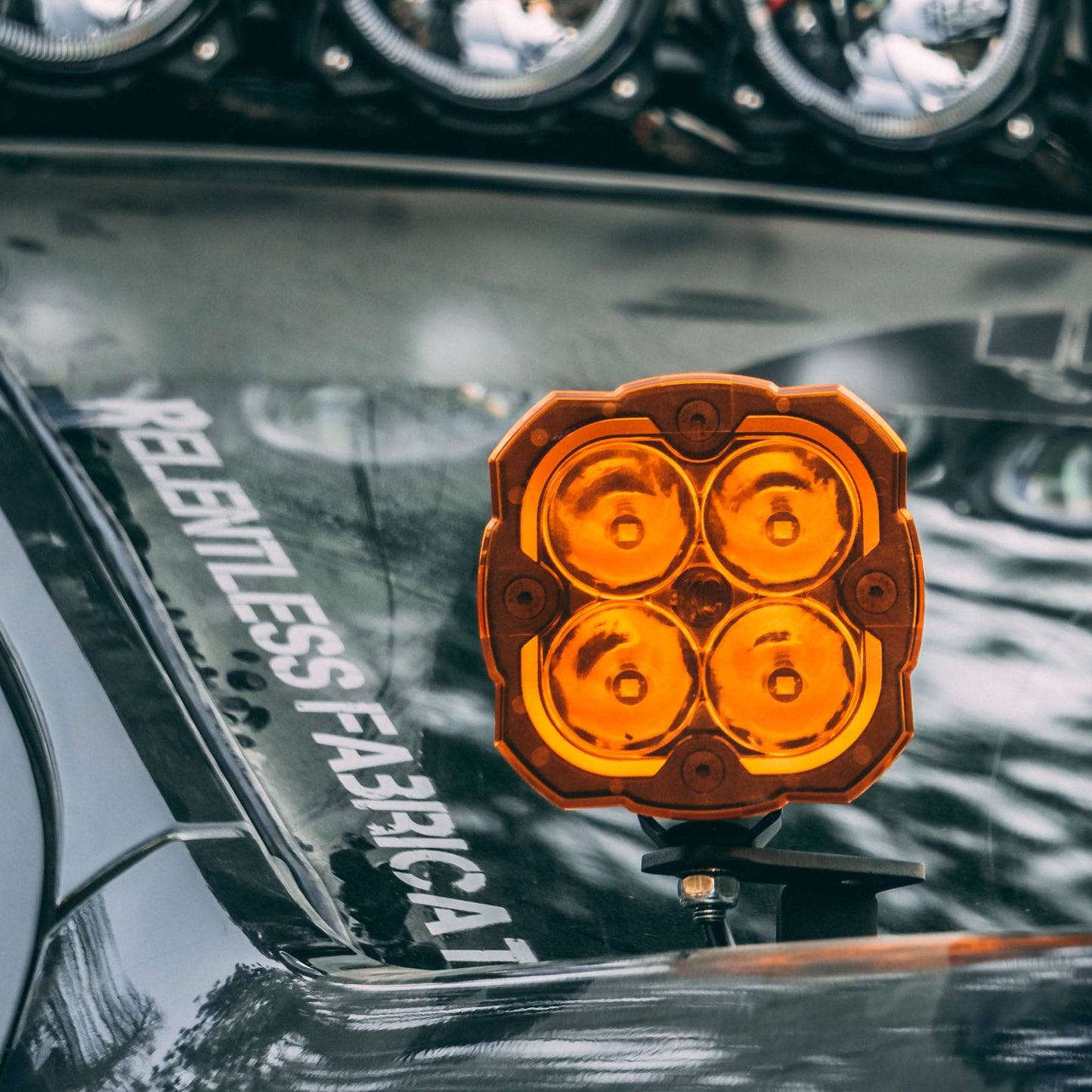 Head Light Cover Shield Flex Era 4 Amber Each KC HiLiTES