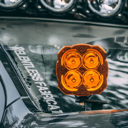 Head Light Cover Shield Flex Era 4 Amber Each KC HiLiTES