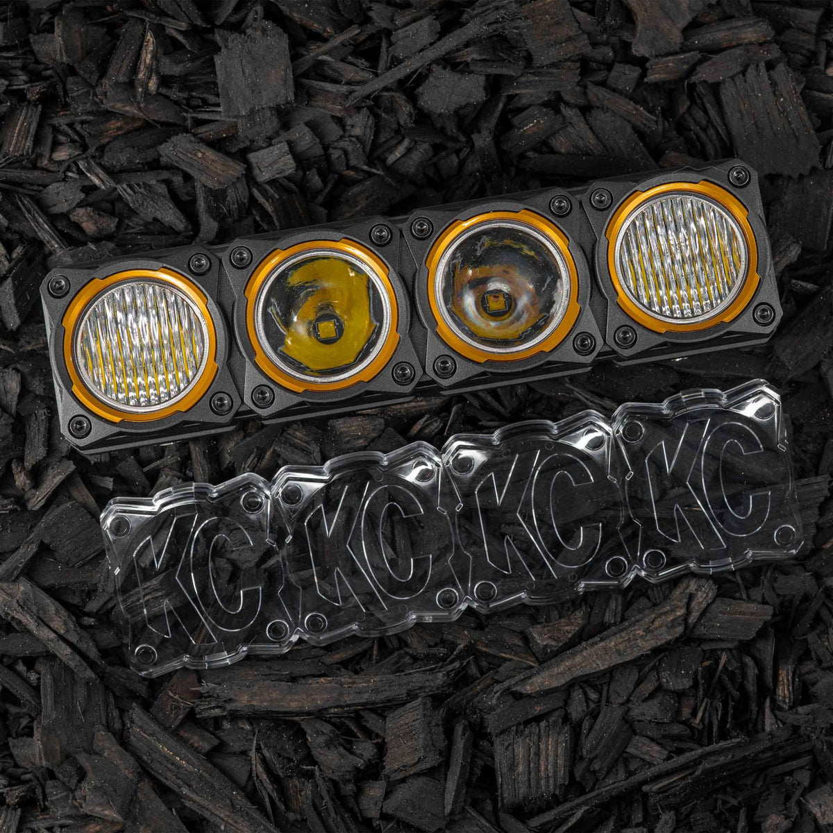 Head Light Cover Shield Flex Era Bar 10 Inch Each KC HiLiTES