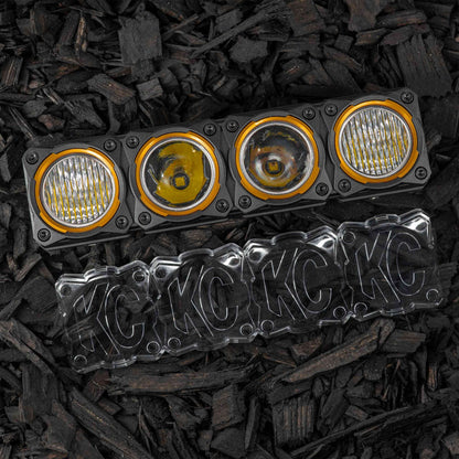 Head Light Cover Shield Flex Era Bar 10 Inch Each KC HiLiTES