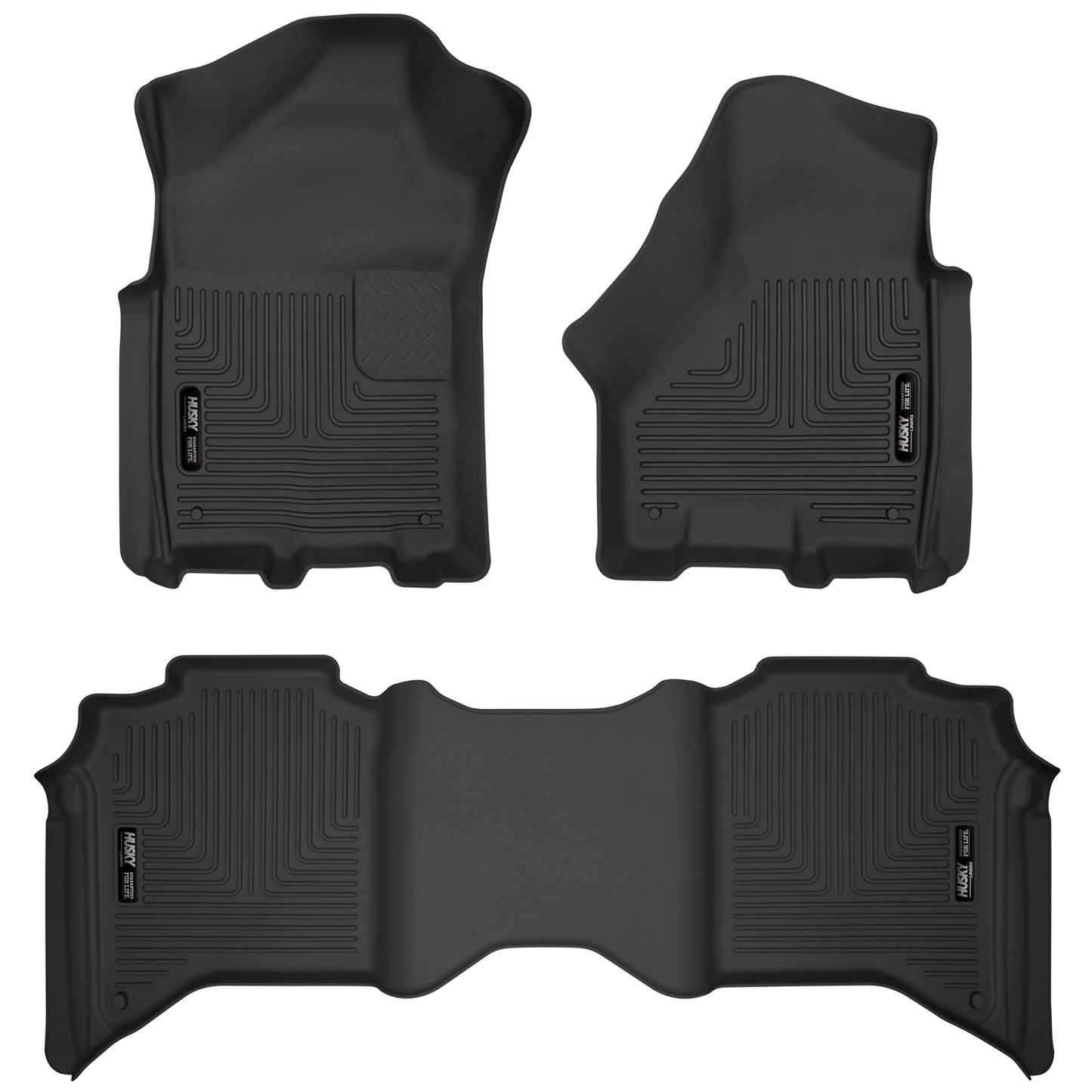 X-act Contour Front & 2nd Seat Floor Liners For 2019-2024 2500/3500 Husky Liners