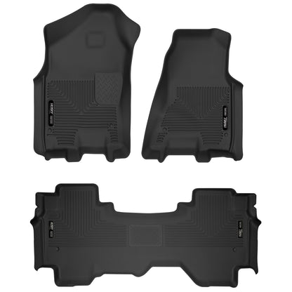 X-act Contour Front & 2nd Seat Floor Liners For 2019-2024 1500 Extended Cab Husky Liners