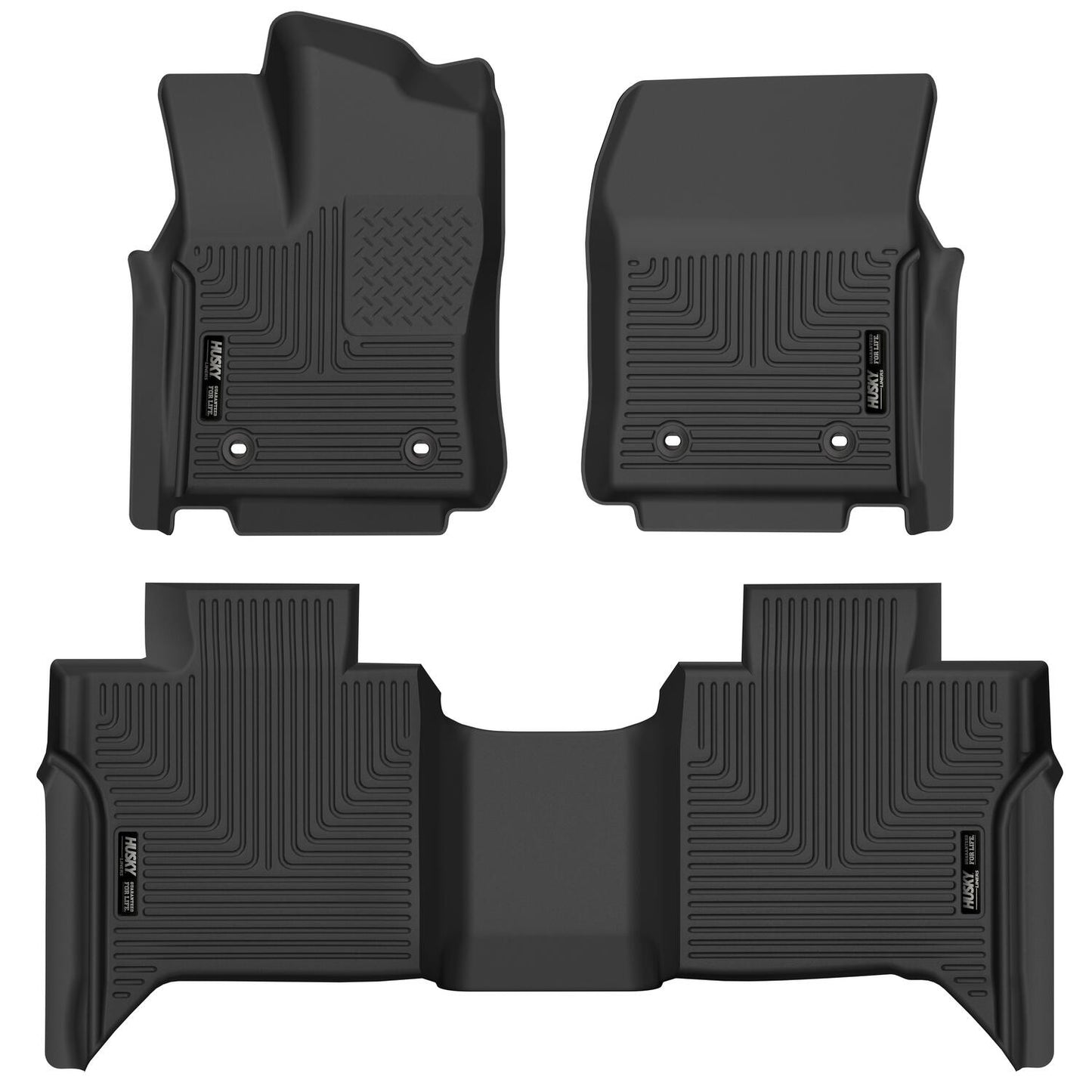 X-act Contour Front & 2nd Seat Floor Liners For 2022-2025 Tundra Crew Cab Husky Liners
