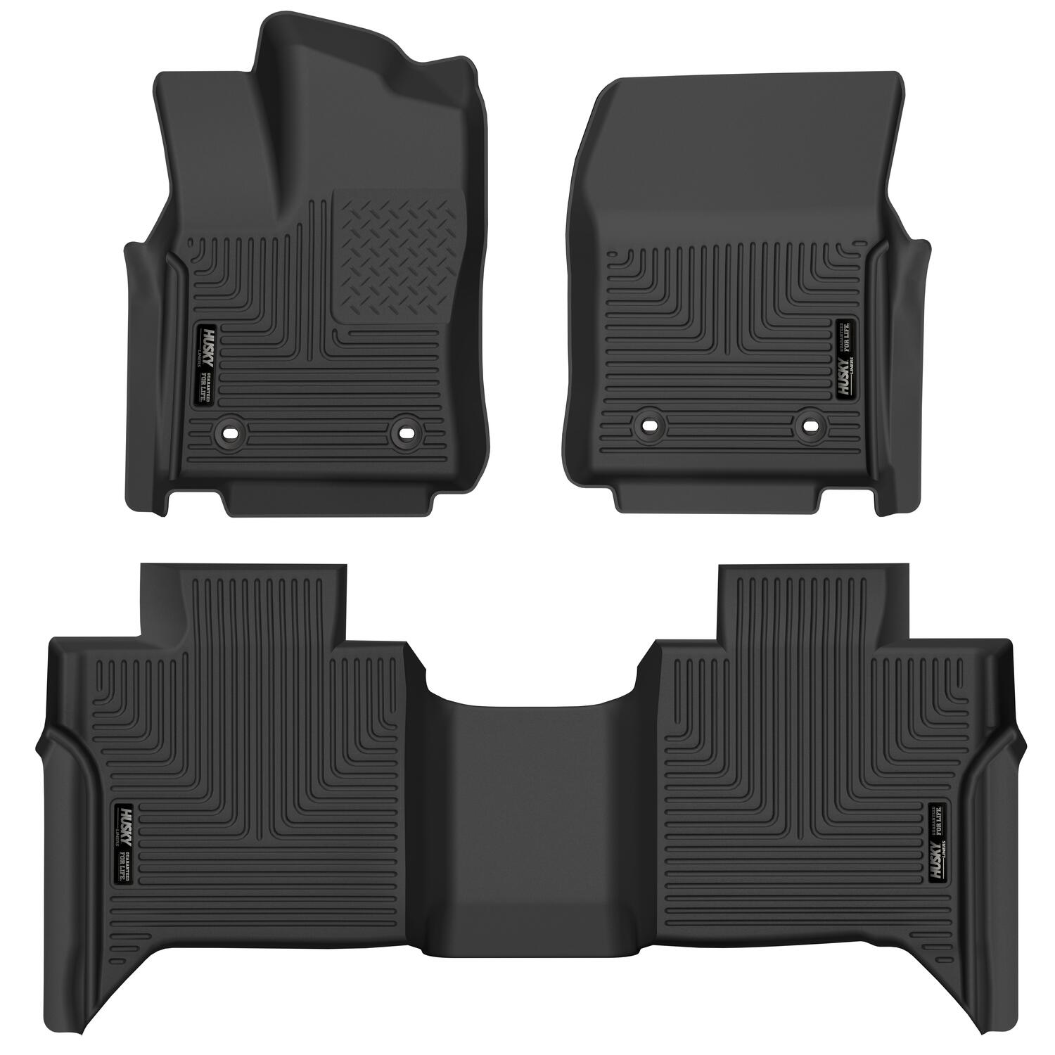 X-act Contour Front & 2nd Seat Floor Liners For 2022-2025 Tundra Crew Cab Husky Liners
