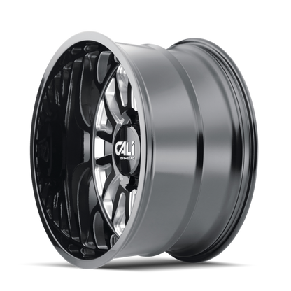 Cali Off-Road 9110 Summit 20x10 / 8x165.1 BP / -25mm Offset / 125.2mm Hub Gloss Black Milled Wheel