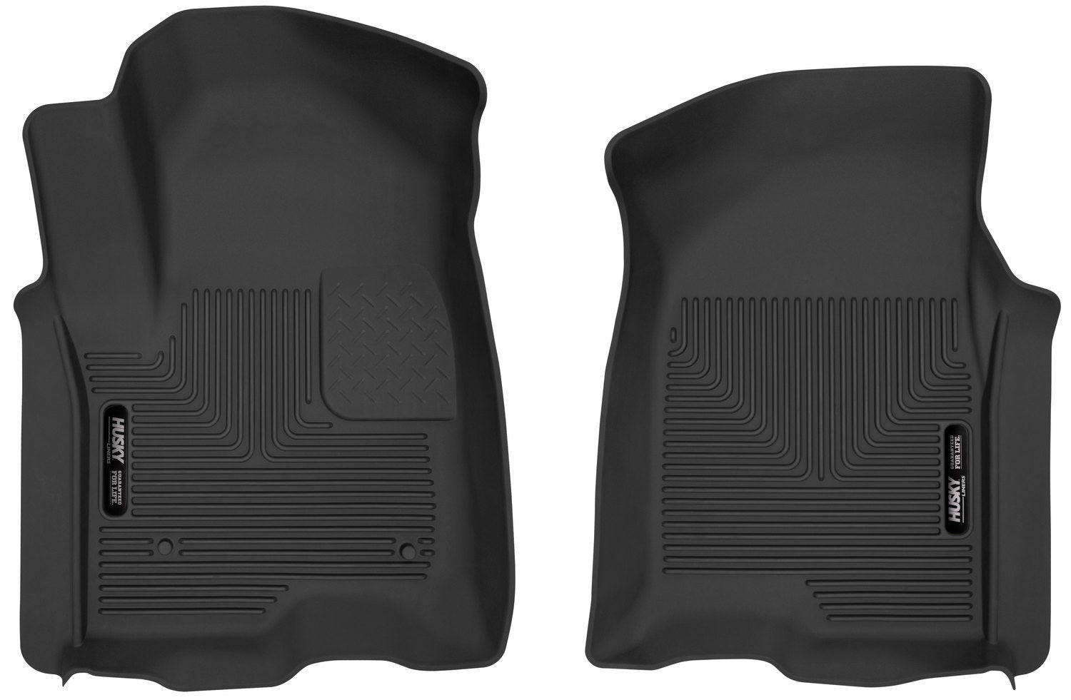 X-act Contour Front Floor Liners For 2019-2026 Silverado/Sierra 1500//2500 HD/3500 HD Crew Cab Husky Liners