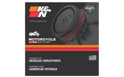 K&N Replacement Unique Air Filter 6.625in L x 4.75in W x 1.625in H with 1 Flange for Harley-Davidson