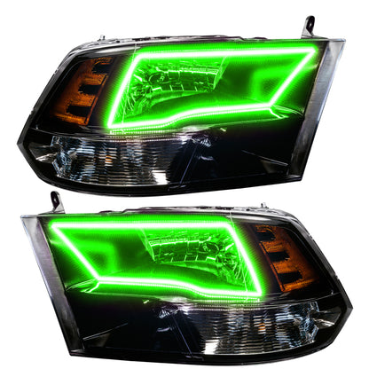 Oracle 09-17 RAM 1500 Quad Pre-Assembled Headlights - Black Housing - w/o Controller
