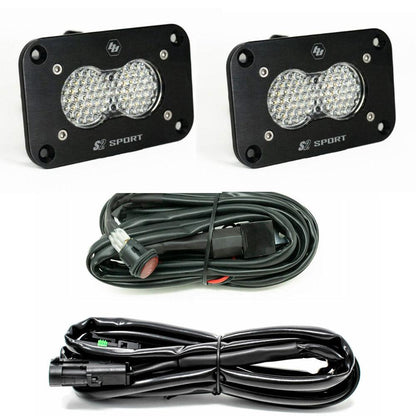 LED Work Light Clear Lens Flush Mount Kit S2 Sport Baja Designs