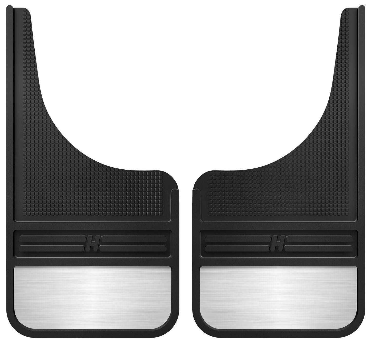 MudDog Mud Flaps Rubber Front Mud Flaps 12 Inch w/ Weight Black 73-24 Dodge / Ford / Toyota Husky Liners