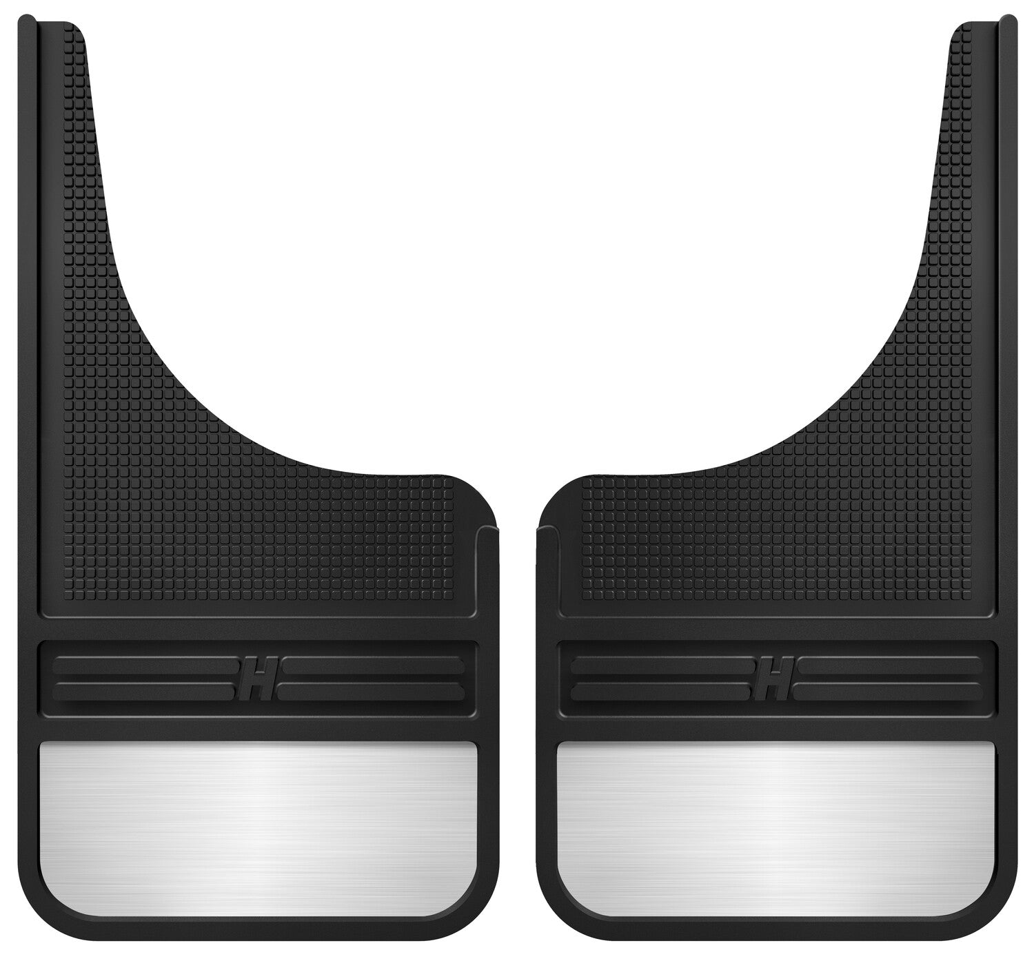 MudDog Mud Flaps Rubber Front Mud Flaps 12 Inch w/ Weight Black 73-24 Dodge / Ford / Toyota Husky Liners