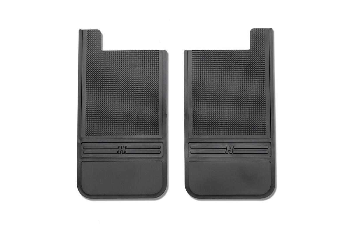 MudDog Mud Flaps Rubber Rear Mud Flaps 12 Inch w/o Weight Black 73-24 Dodge / Ford / Toyota Husky Liners