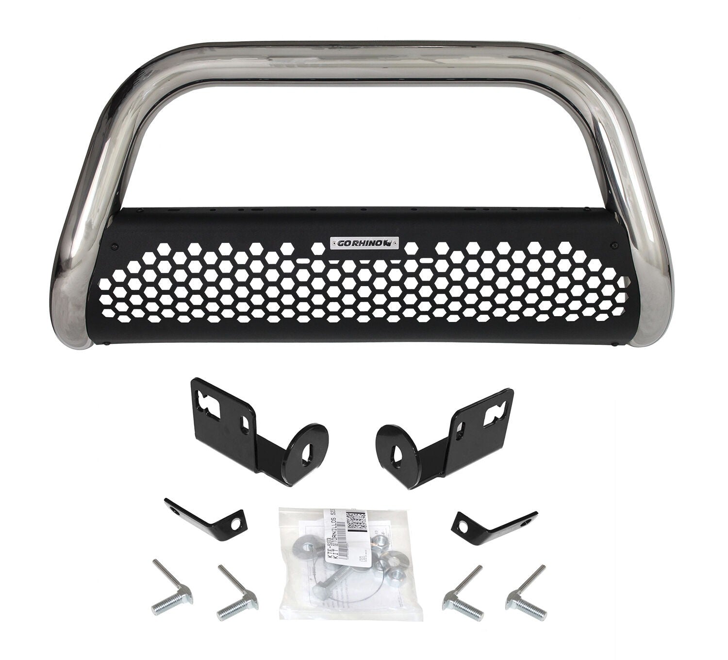 RC2 Bull Bar with Mounting Brackets Polished Stainless Steel 2006-2008 Dodge Ram 1500/2500/3500 Go Rhino