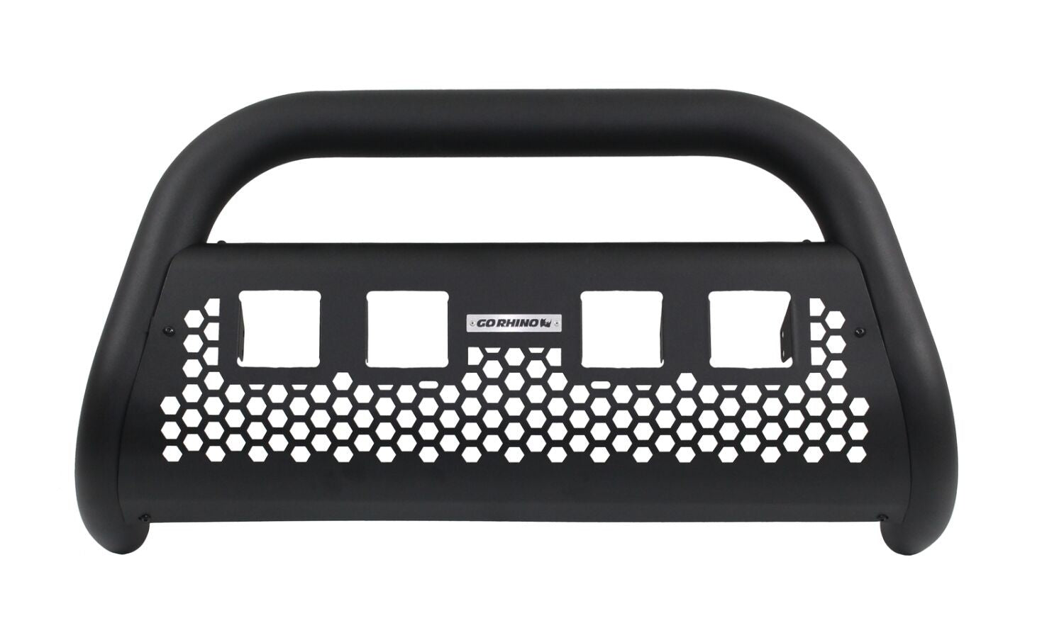 RC2 LR Bull Bar with Four 3 Inch Cube Lights Openings Frame Only Textured Black 1997-2025 Ford F-150 2004-2006 Silverado/Sierra 1500 2005-2023 Toyota Tacoma Go Rhino