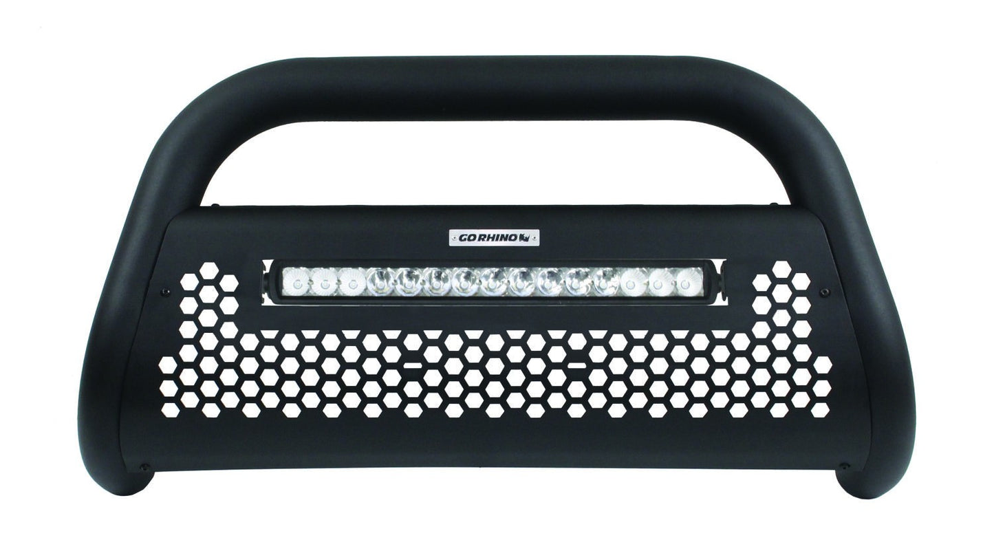 RC2 LR Bull Bar with Mounting Brackets & 20 Inch Light Bar Textured Black 2011-2018 Ram 1500 Go Rhino