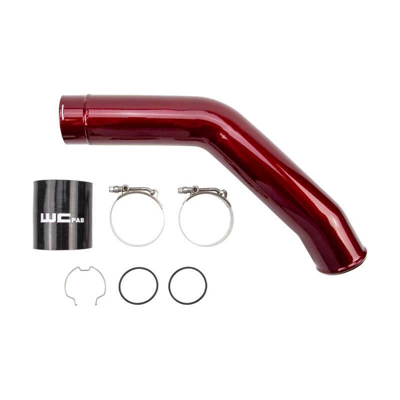 Wehrli 15-24 Ford 6.7L Power Stroke 3in Hot Side Intercooler Pipe - Kiwi Green