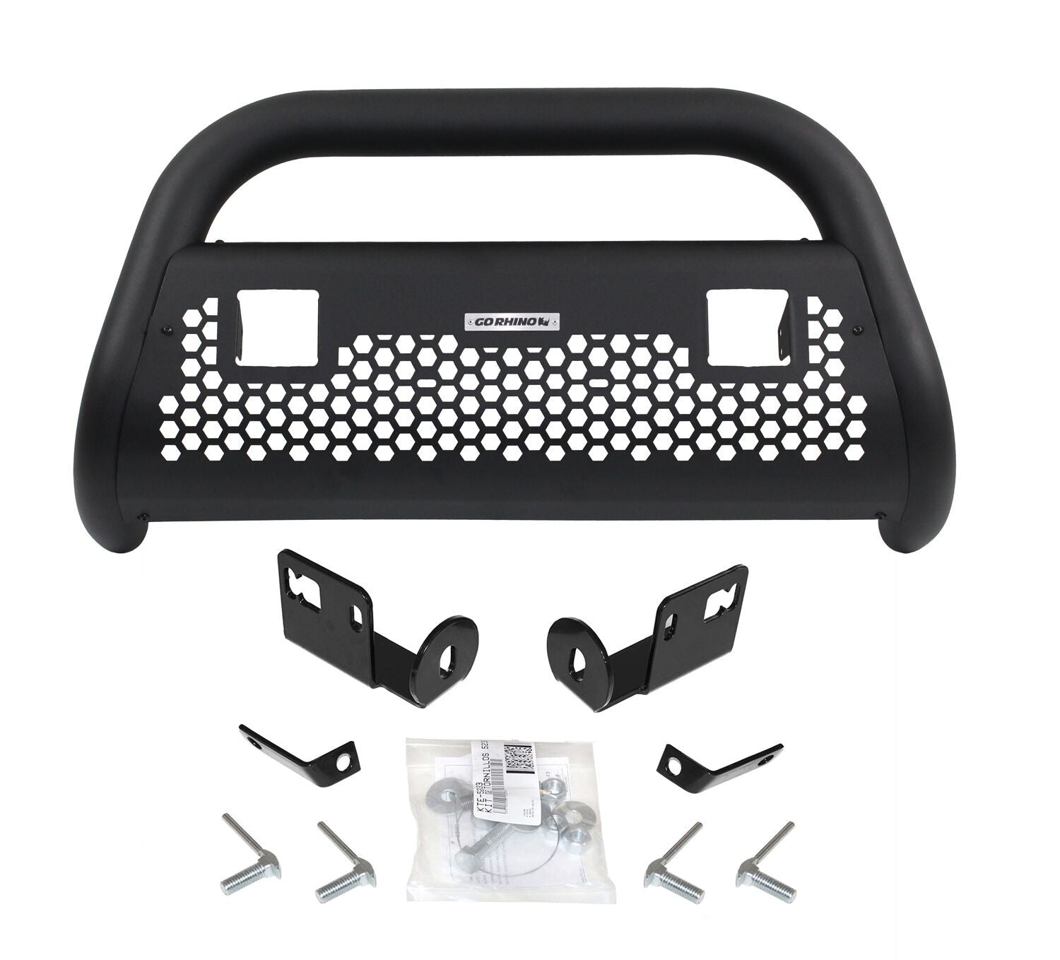 RC2 LR Bull Bar with Mounting Brackets & Two 3 Inch Light Openings Textured Black 1997-2003 Ford F-150 Go Rhino