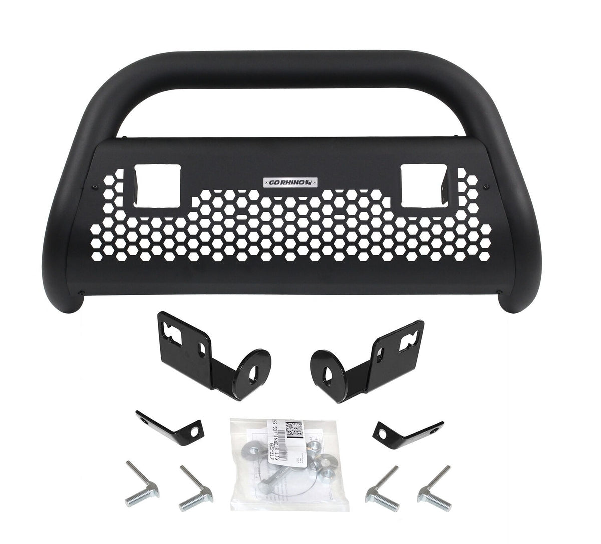 RC2 LR Bull Bar with Mounting Brackets & Two 3 Inch Light Openings Textured Black 2008-2016 Ford F-250/F-350 Go Rhino